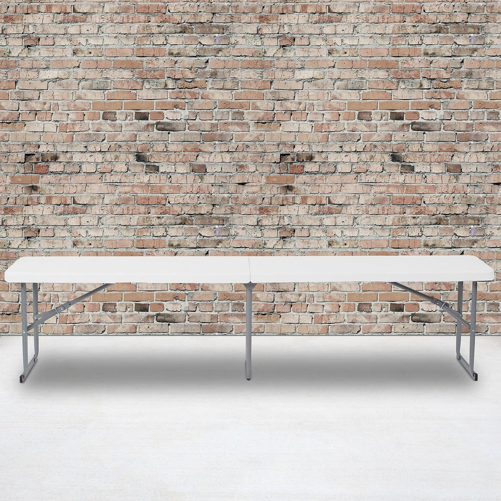 Flash Furniture Talbott 10.25''W x 71''L Bi-Fold Granite Whit...