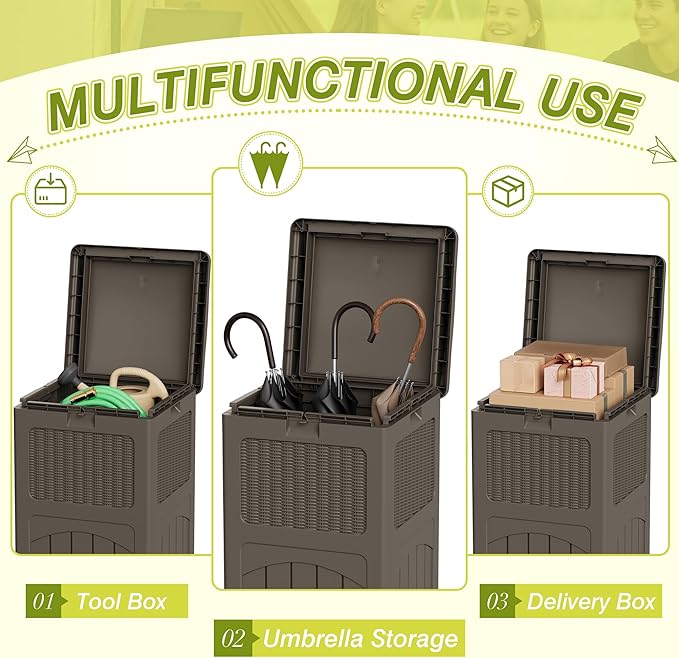 Greesum 33 Gallon Outdoor Trash Can