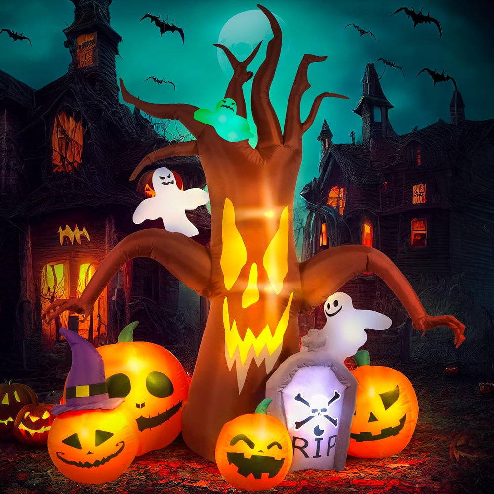 Max Fun 8FT Halloween Inflatables Decorations Inflatable Dead Tree Outdoor De...