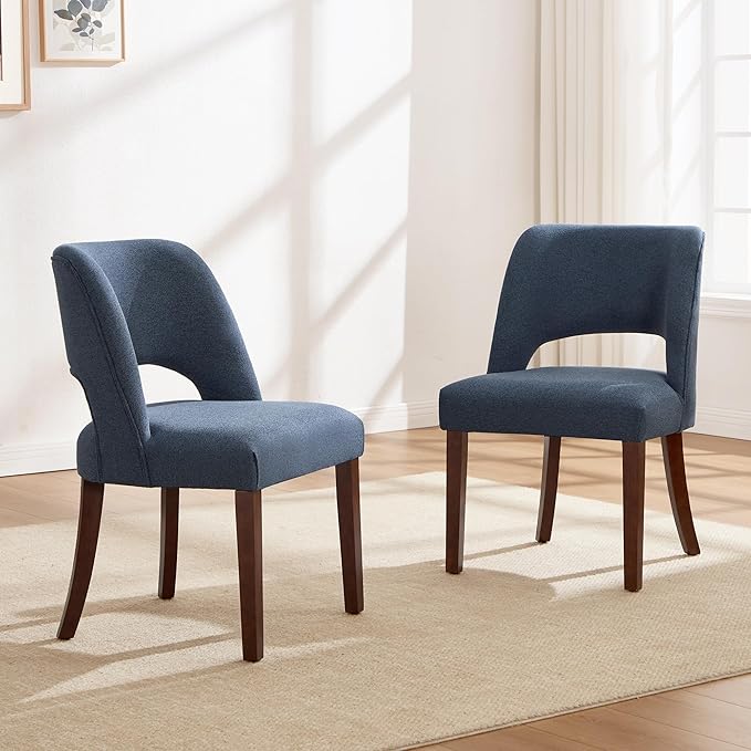 Dining Chairs Set of 2,Modern Dining Room Chairs with Thick Cushions,Upholste...