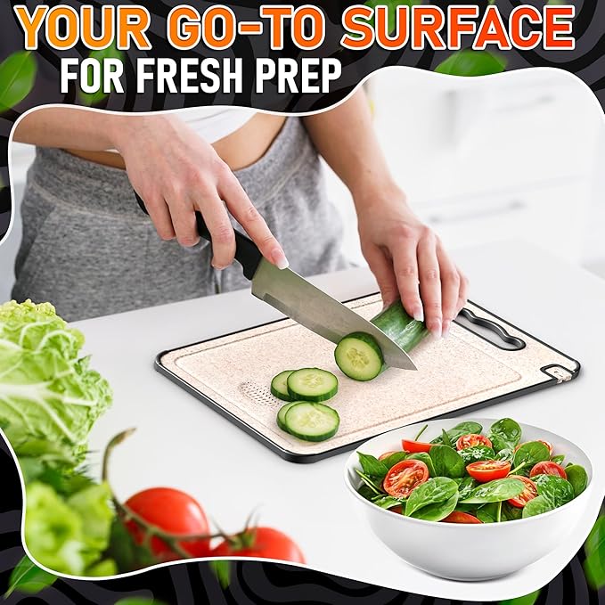 Double Sided Metal Cutting Board Titanium 14.3"x9.8"