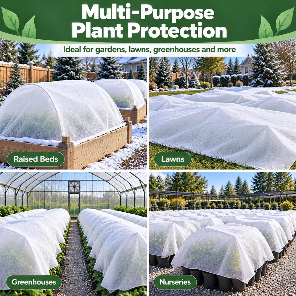 SPORTYOUTH 2Pack Plant Covers Freeze Protection 10x30Ft Floating Row Cover