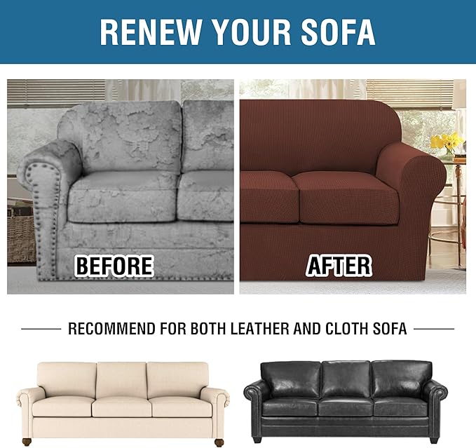 H.VERSAILTEX 4 Piece Stretch Sofa Covers