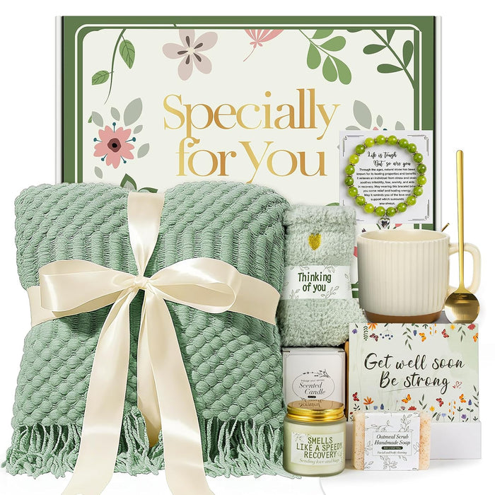 Get Well Soon Gift Baskets for Women, After Surgery Recovery Care Package for Women, Thinking of You, Feel Better Encouragement Gift Box, Comfort Gifts for Sick Friend