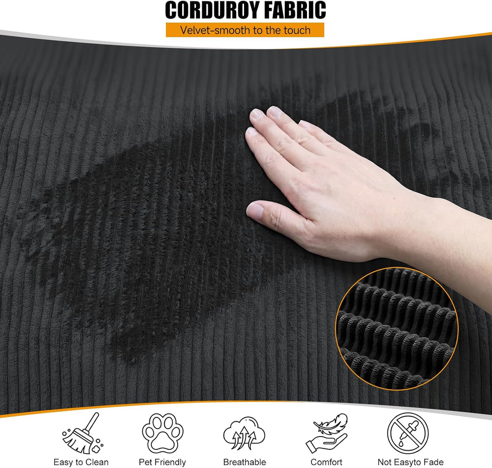 79" Convertible Sofa Bed Set, 4 in 1 Boneless Couch for Living Room