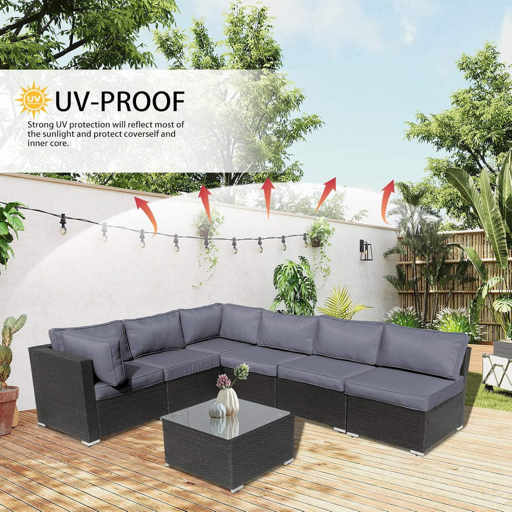 14Piece Outdoor Sofa Cushion Replacement, Patio Furniture Waterproof Cushion ...