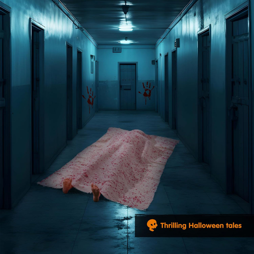 JOYIN 5 Ft Halloween Scary Decorations, Inflatable Body Covered Show feet, Ou...