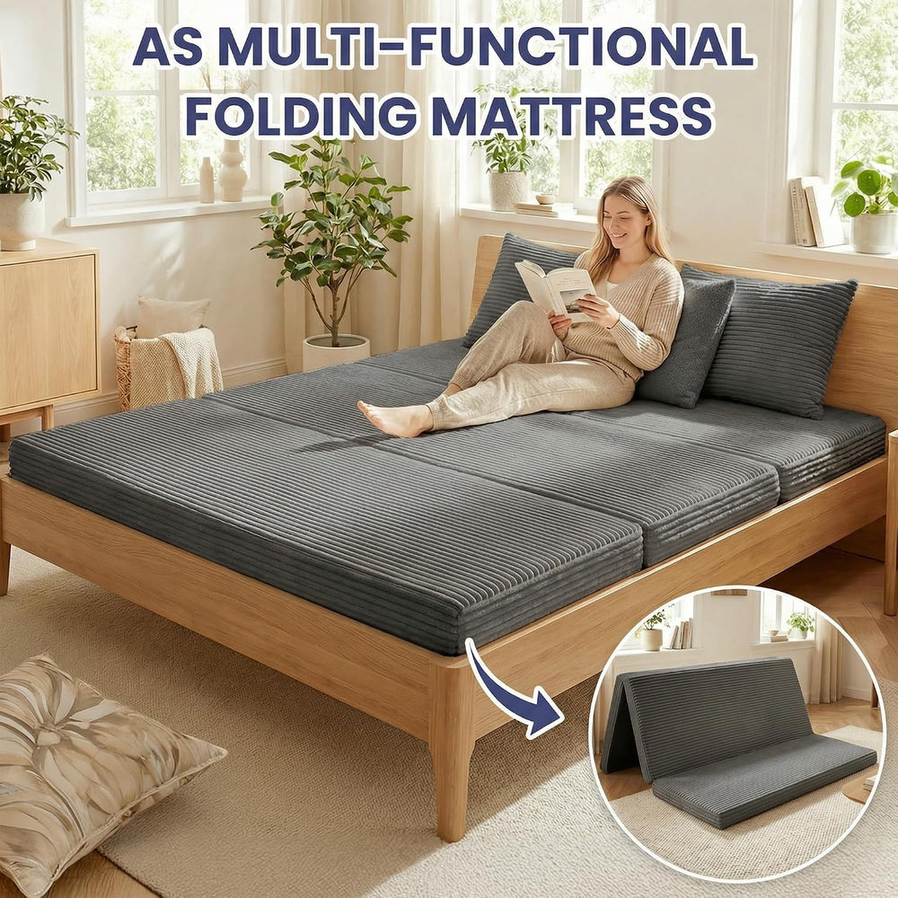 Convertible Sofa Bed Couch, 78’’ Oversized 4-in-1 Boneless Couches with Remov...