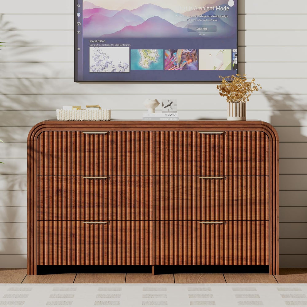 Ieejdn 47.24" Modern Chest of Drawer, 6 Deep Drawers,Clothes Organizer,L...