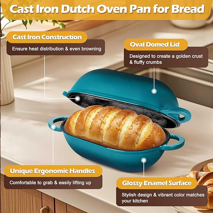 Homikit Enameled Cast Iron Dutch Oven