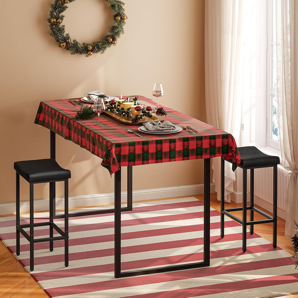 HOOBRO Bar Stools, Set of 2 Bar Chairs, Counter Height Stools, Saddle Barstoo...