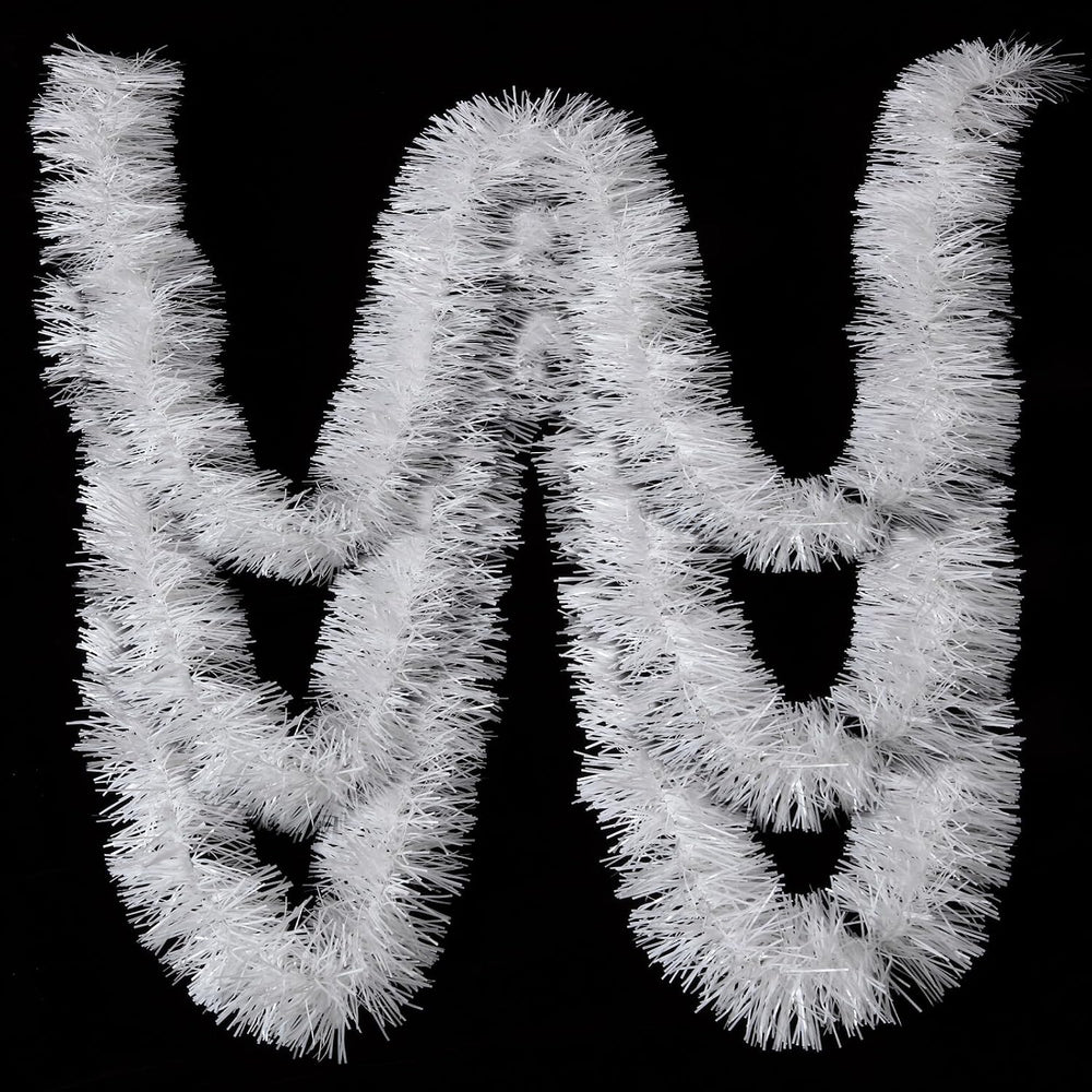 150 FT White Tinsel Garland Christmas Holiday Tinsel Garland Halloween New Ye...