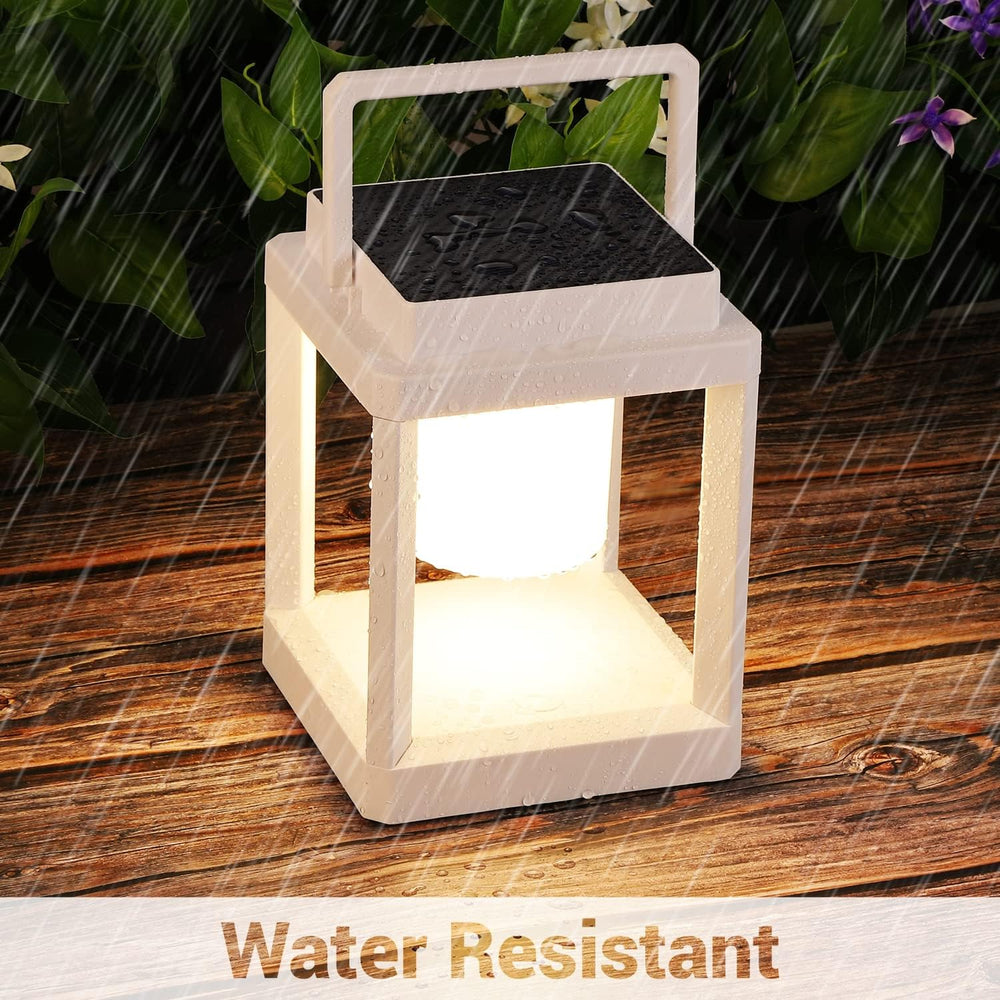 Outdoor Table Lamp, 3-Level Brightness LED Nightstand Lantern, Portable Recha...