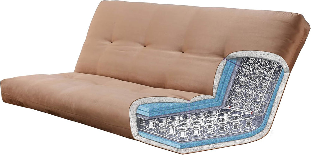 Lodge Log Natural Full Size Futon Set
