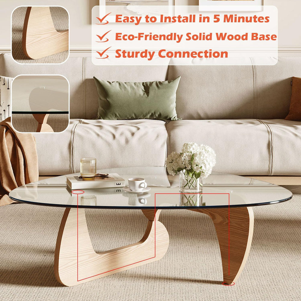 Modern Coffee Table for Living Room and Small Spaces, 43.3" x 29.5"...
