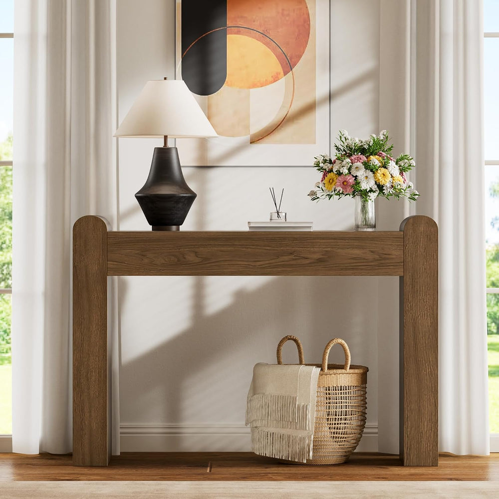 Lulive Arc Entryway Table, 47 Inch Curved Console Table for Hallway | Rounded...