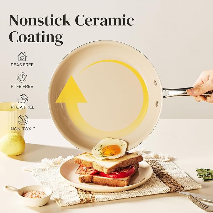 Redchef Ceramic Nonstick Cookware Set, Induction Cookware