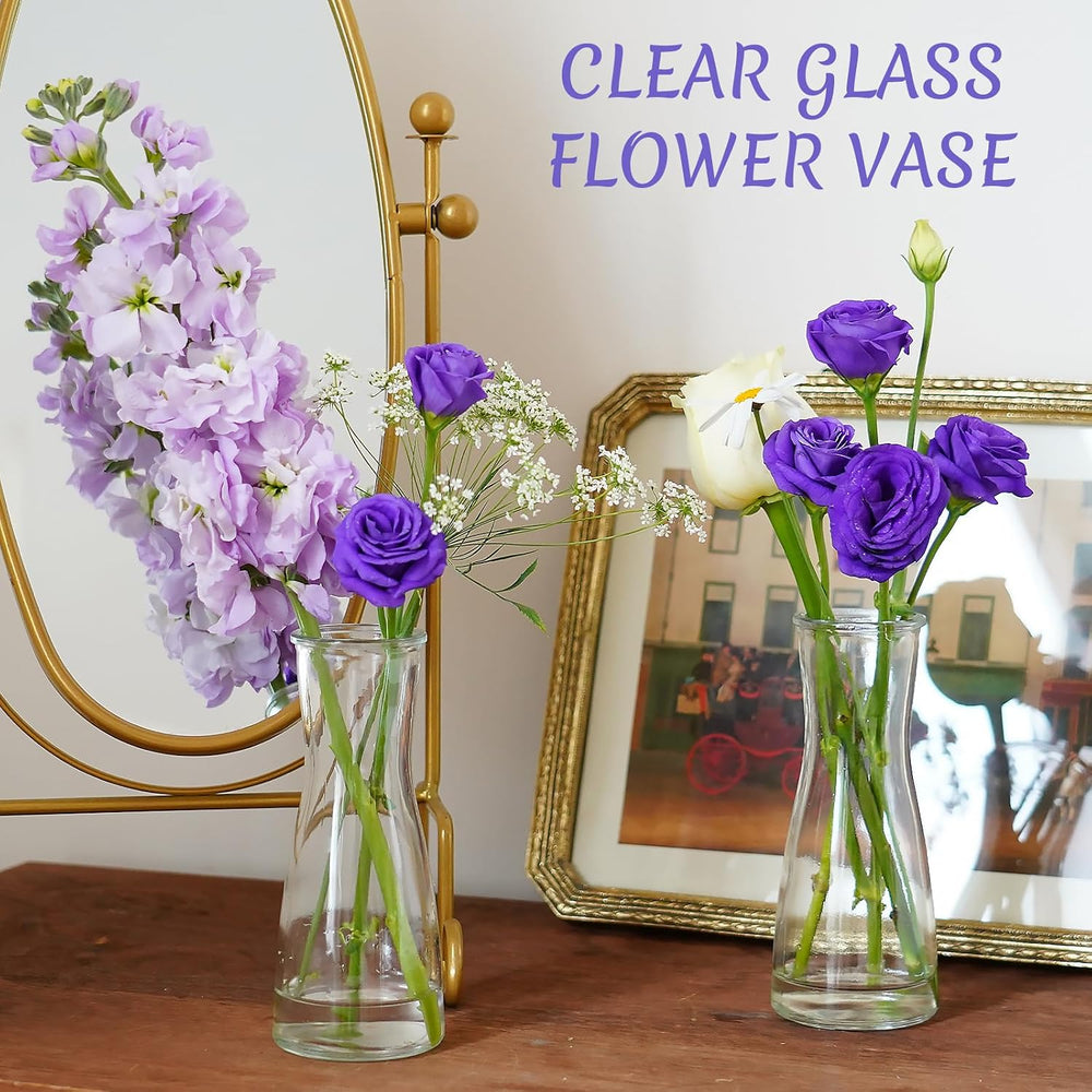 35 PCS Glass Bud Vases for Centerpieces, 5.5" Clear Small Flower Vases
