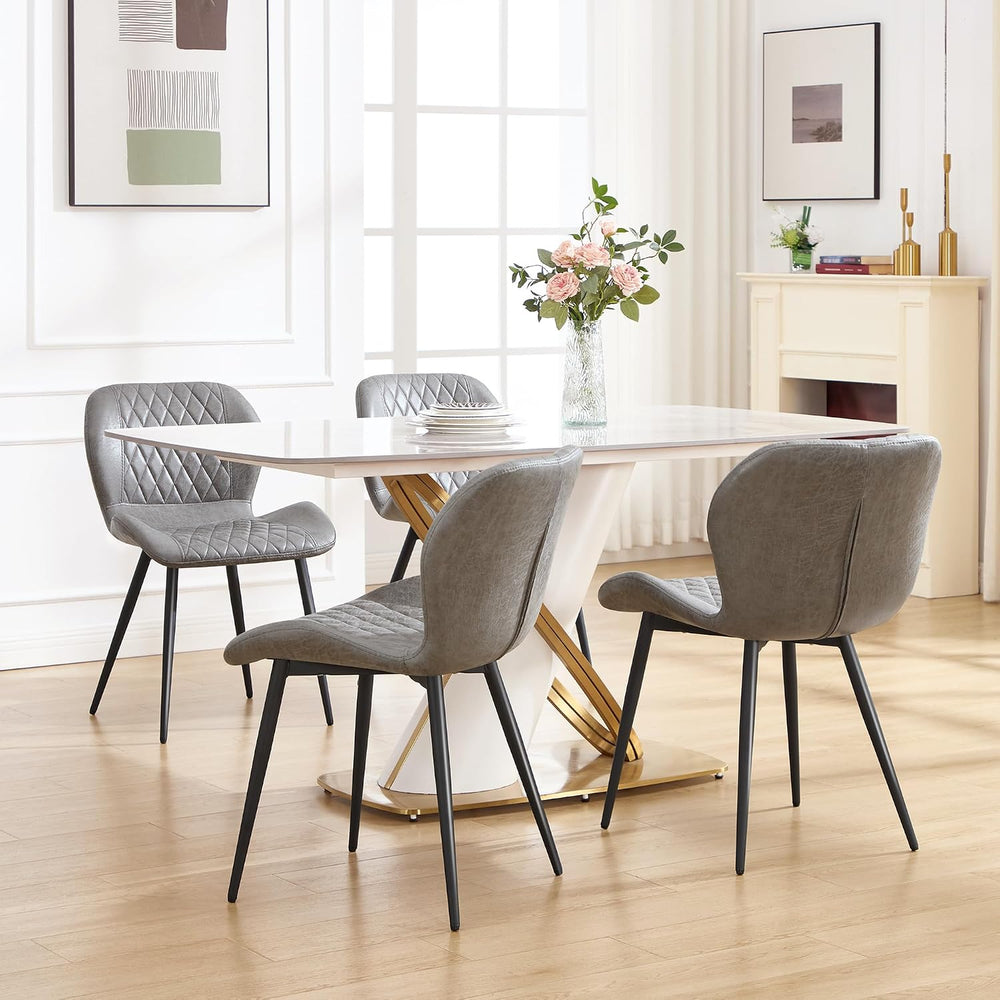 Dining Chairs Set of 4, Comfy Modern Dining Chairs with Thick Cushions, Uphol...