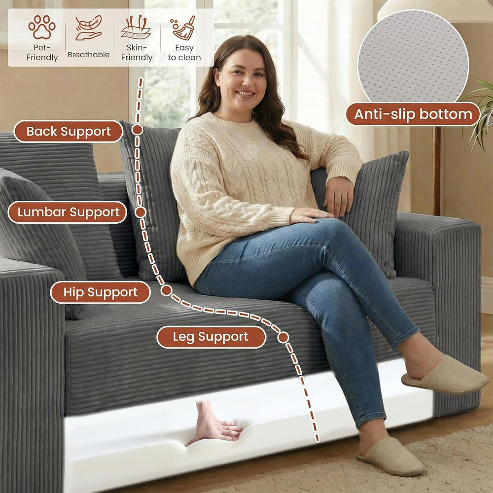 Convertible Sofa Bed, 5 in 1 Small Boneless Couch Pull Out Loveseat Sleeper S...