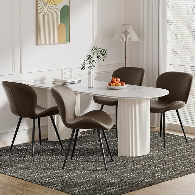 Nalupatio Dining Chairs Set of 4, Modern Dining Room Chairs Comfy Backrest Th...