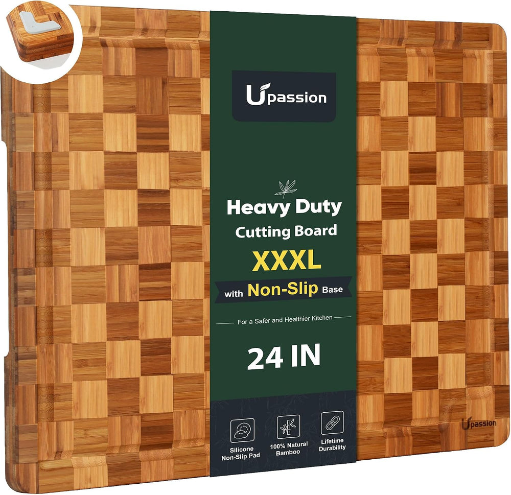 XXXLarge Bamboo Cutting Boards Charcuterie Board Best Non Toxic Large Butcher