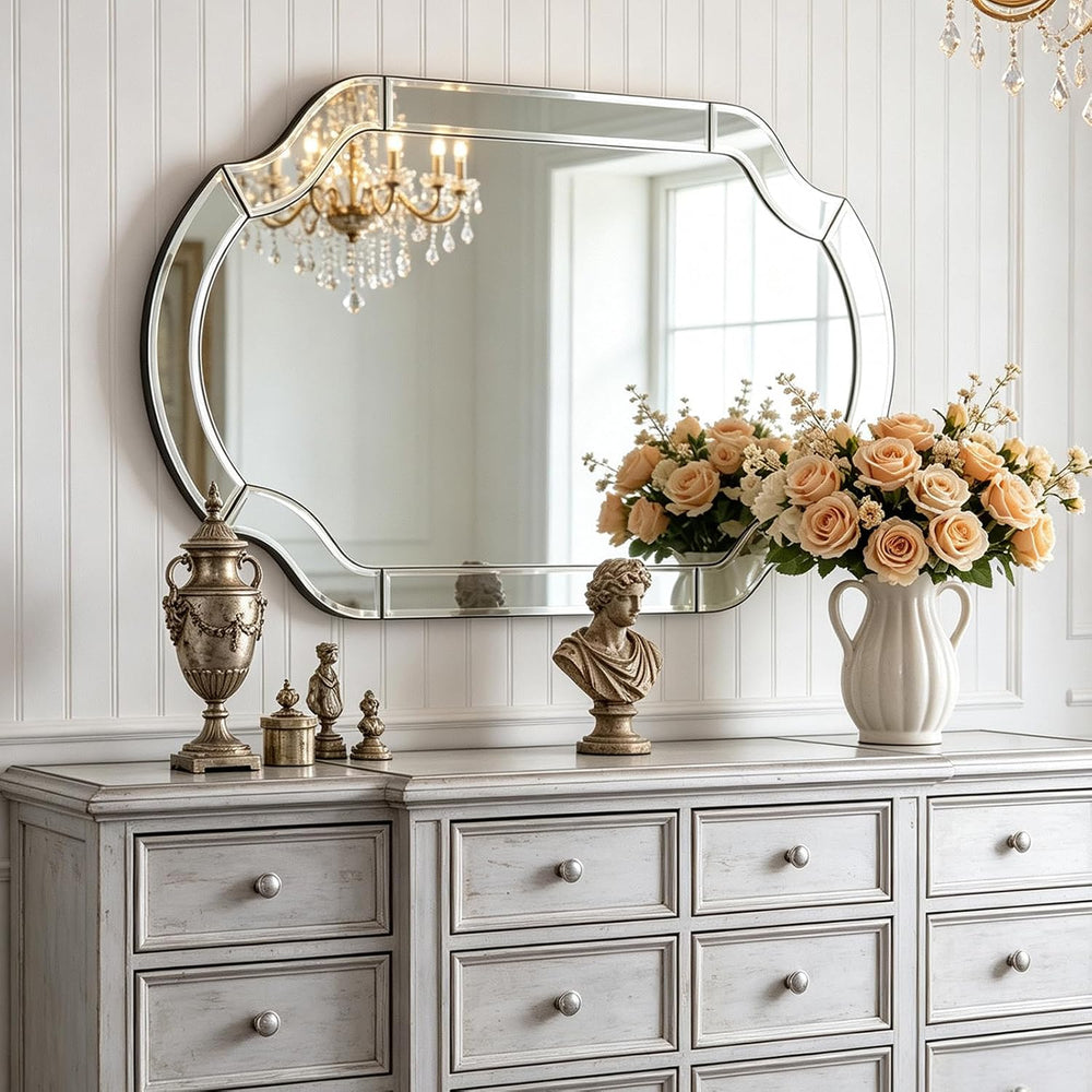 Decorative Mirrors for Wall Decor, 24" x 36" Large Beveled Wall Mir...