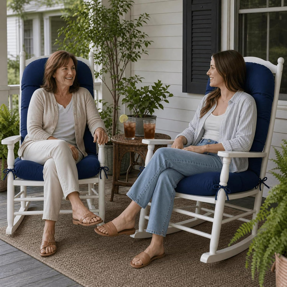 Rocking Chair Cushions Set of 2, Outdoor Thick Adirondack Chair Cushions, Hig...