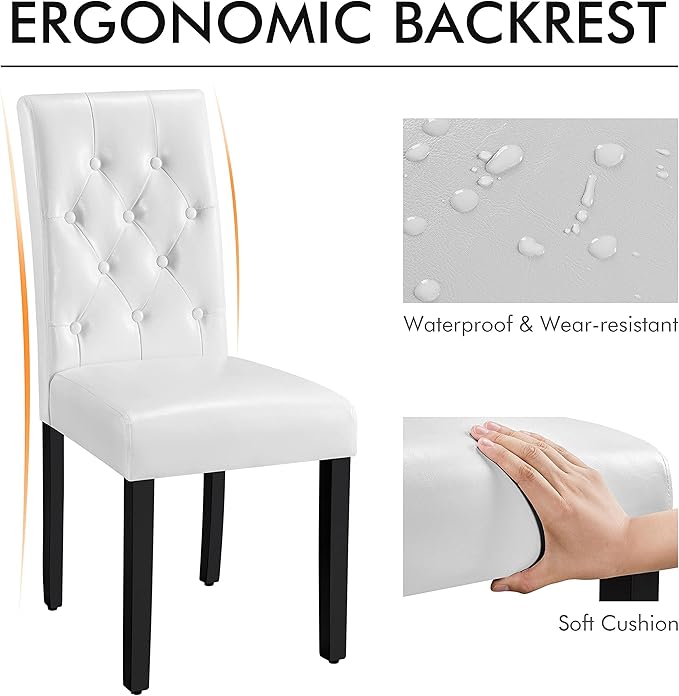 Yaheetech Dining Chairs Set of 6 Modern Style Faux Leather Dining Room Chairs...