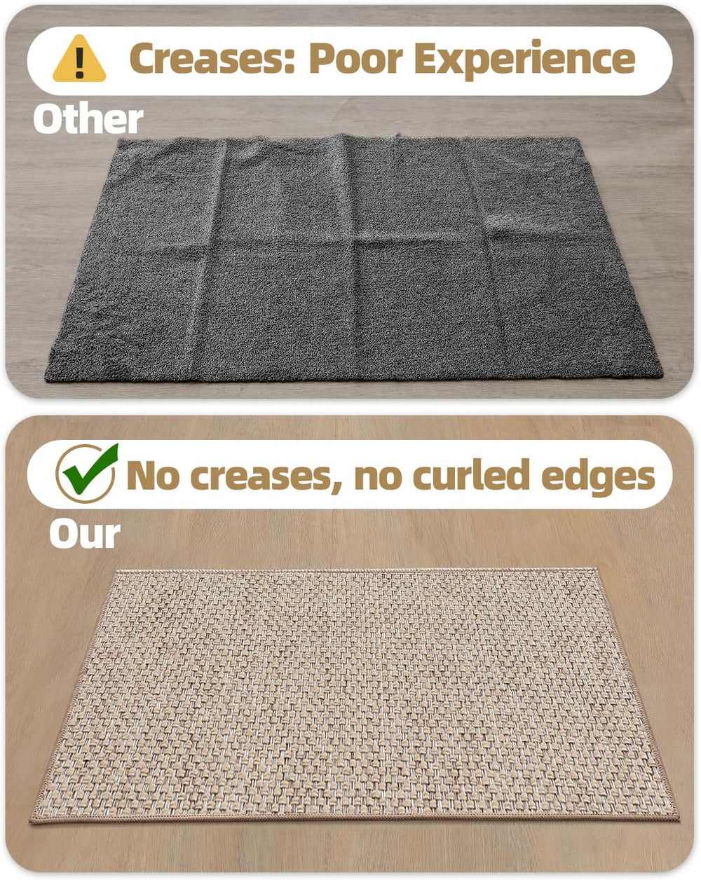 Color&Geometry Ultra-Thin Indoor Door Mat Entrance, 24"x36" Hea...