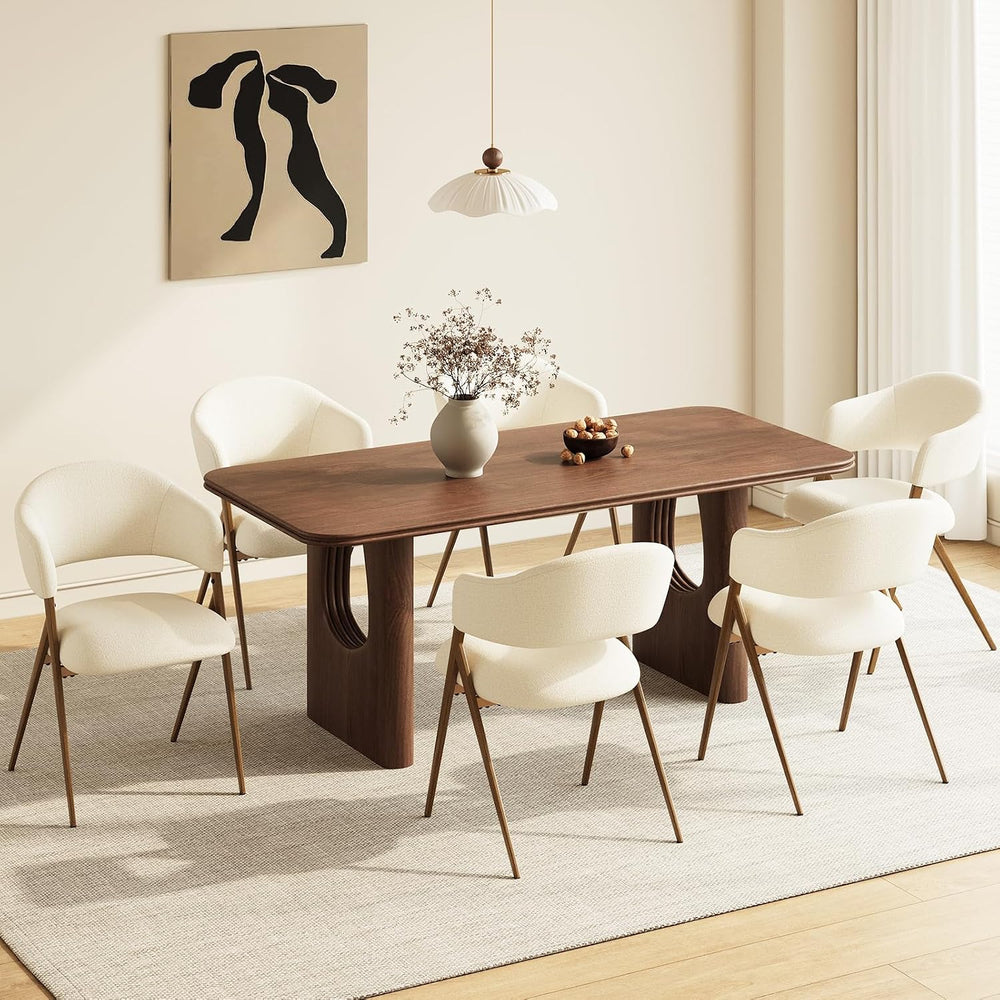 COLAMY Dining Chairs Set of 6, Mid Century Modern Dining Room Kitchen Dinner ...