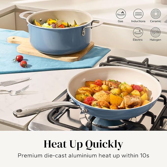 Redchef Ceramic Nonstick Cookware Set, Induction Cookware