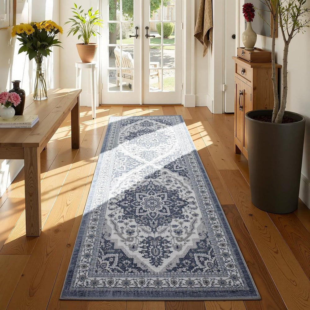 UKISS Washable Runner Rug ,2x6 Non-Slip Soft Boho Vintage Hallway Runner Rugs...