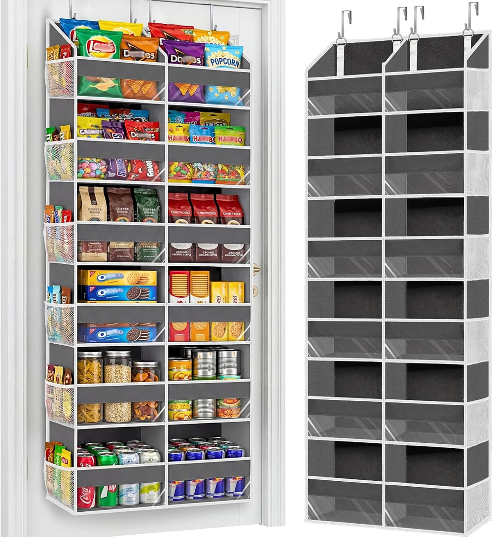 Over the Door Organizer 6 Tiers, Extra Large Behind Door Storage of 12