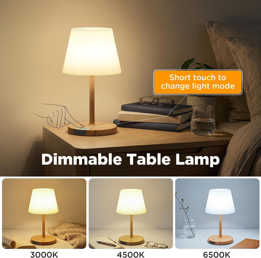 LUTEC 2 Pack Shower Lamp Waterproof, 6000mAh Rechargeable Cordless Table Lamp...