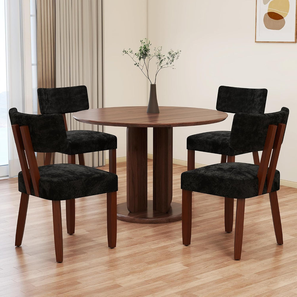 GOTMINSI Mid Century Modern Dining Chairs,Velvet Farmhouse Upholstered Kitche...