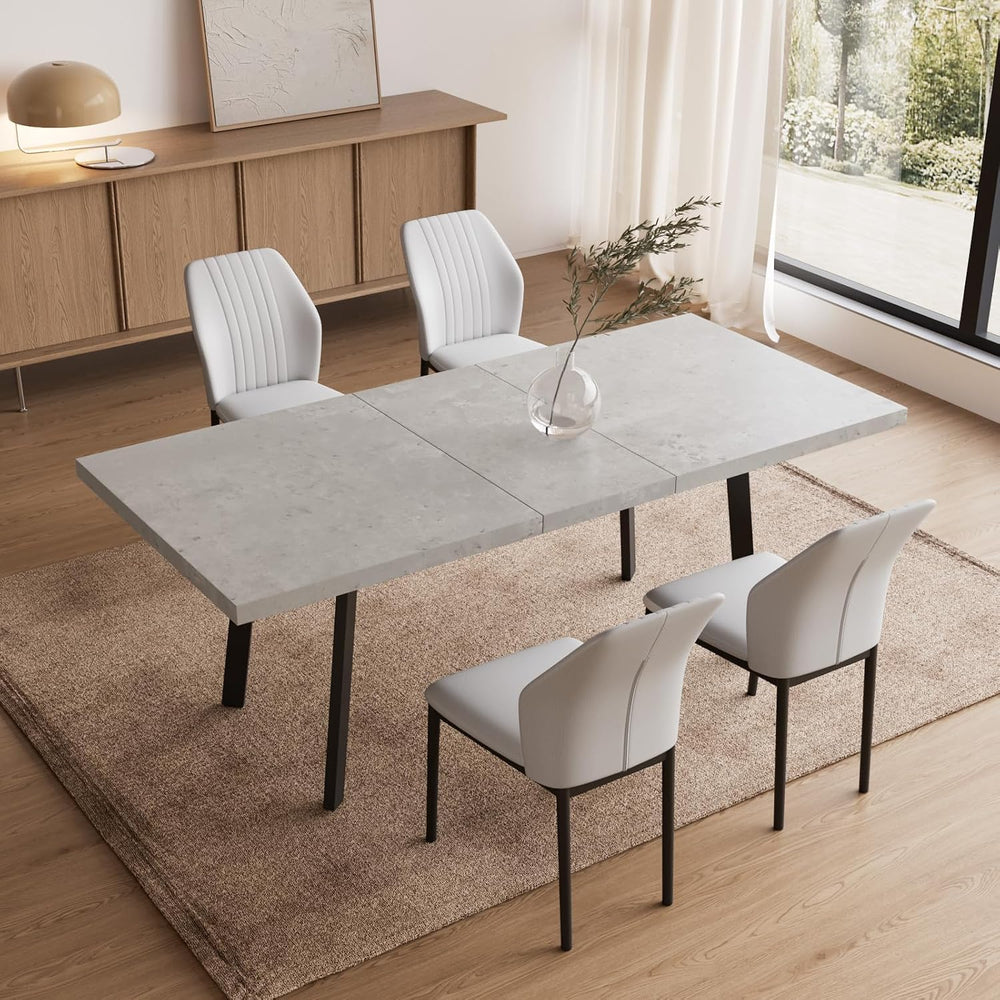 Zerifevni 47.2"- 62.9" Extendable Dining Table Set for 4, Modern Ki...