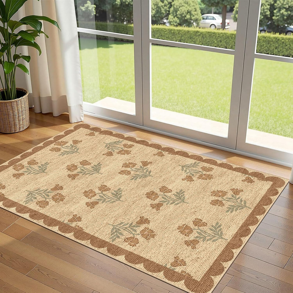 3x5 Floral Entry Rug