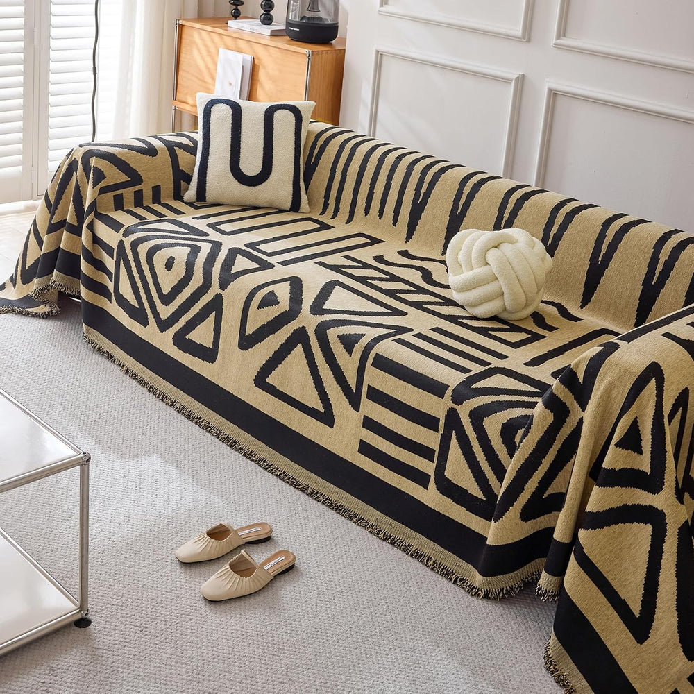 HANDONTIME Boho Geometric Couch Covers