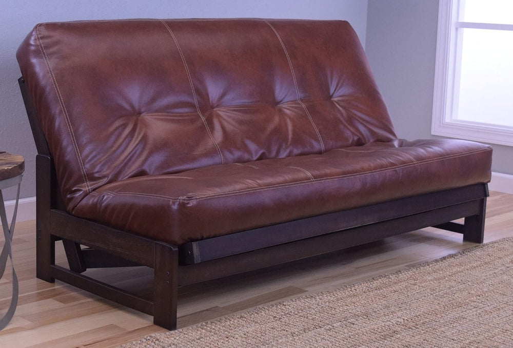 Colorado Reclaim Mocha Frame and Mattress Set w/Choice of Fabrics, 7 Inch Cot...
