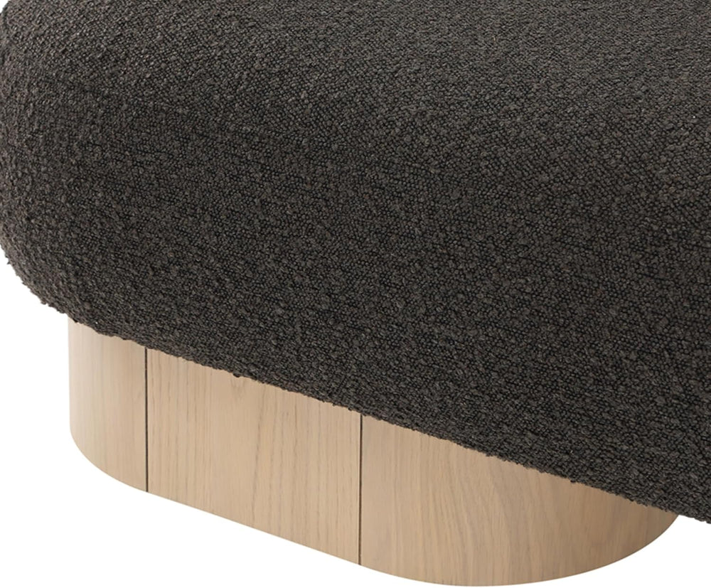 Meridian Furniture 22001Brown Robertson Collection Art Deco Bench with Luxuri...