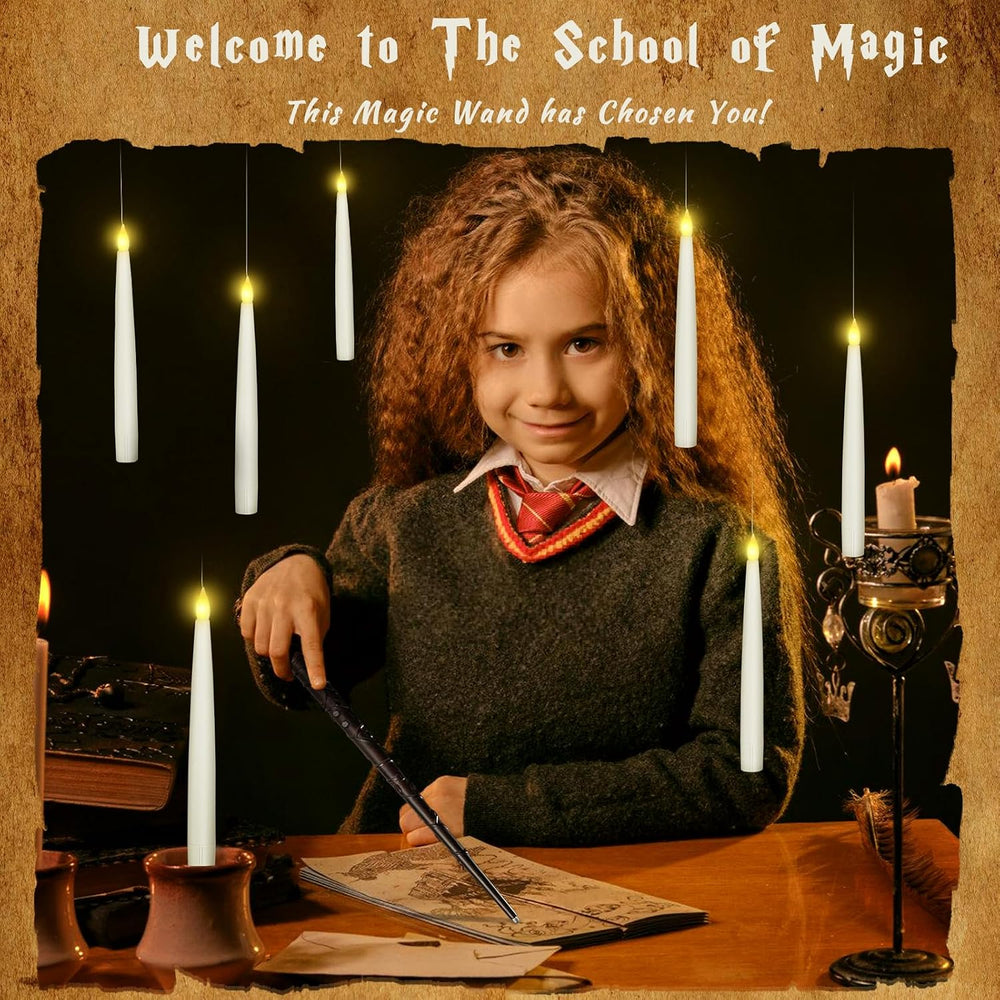 Boribim 20PCS Floating Candles with Wand, Magic Hanging Candles, Flickering W...