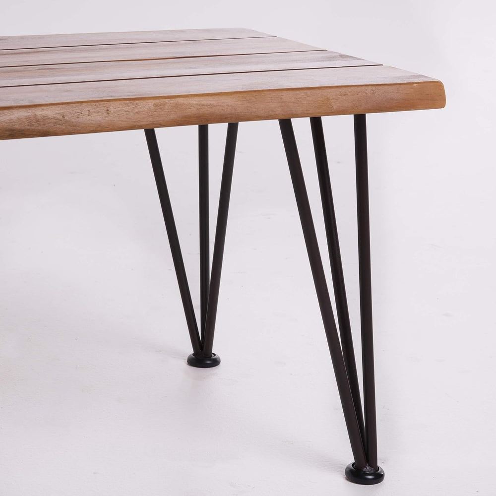 Christopher Knight Home Zion Outdoor Industrial Iron and Teak Finished Acacia...