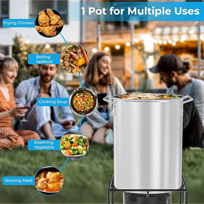 30 Qt Aluminium Stock Pot Kit – Turkey Fryer Pot