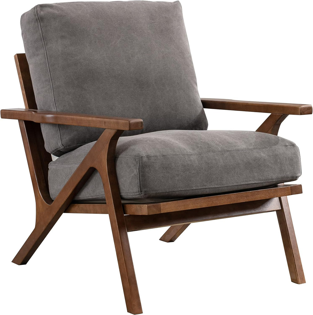 chairus Mid-Century Modern Accent Chair, Comfy Upholstered Lounge Armchair wi...