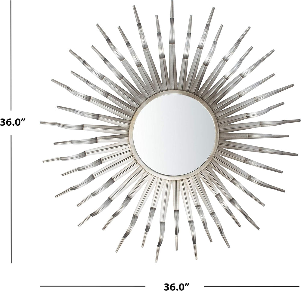 Safavieh Home Naya Gunmetal Sunburst 36-inch Decorative Accent Mirror