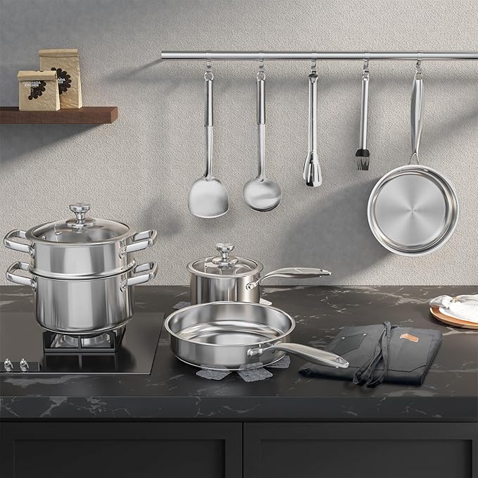 Meythway Pots and Pans Set Non Toxic, Kitchen Induction Cookware