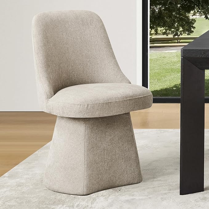 Swivel Dining Chairs Set of 1, Upholstered Mid Century Modern Deskchair with ...