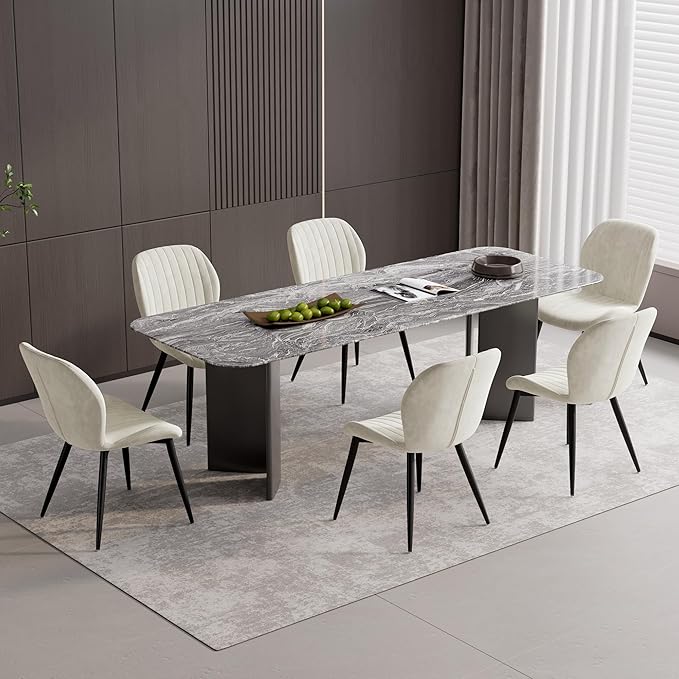 Dining Chairs Set of 2 Modern Velvet Dining Room Chairs Upholstered Dining Ch...