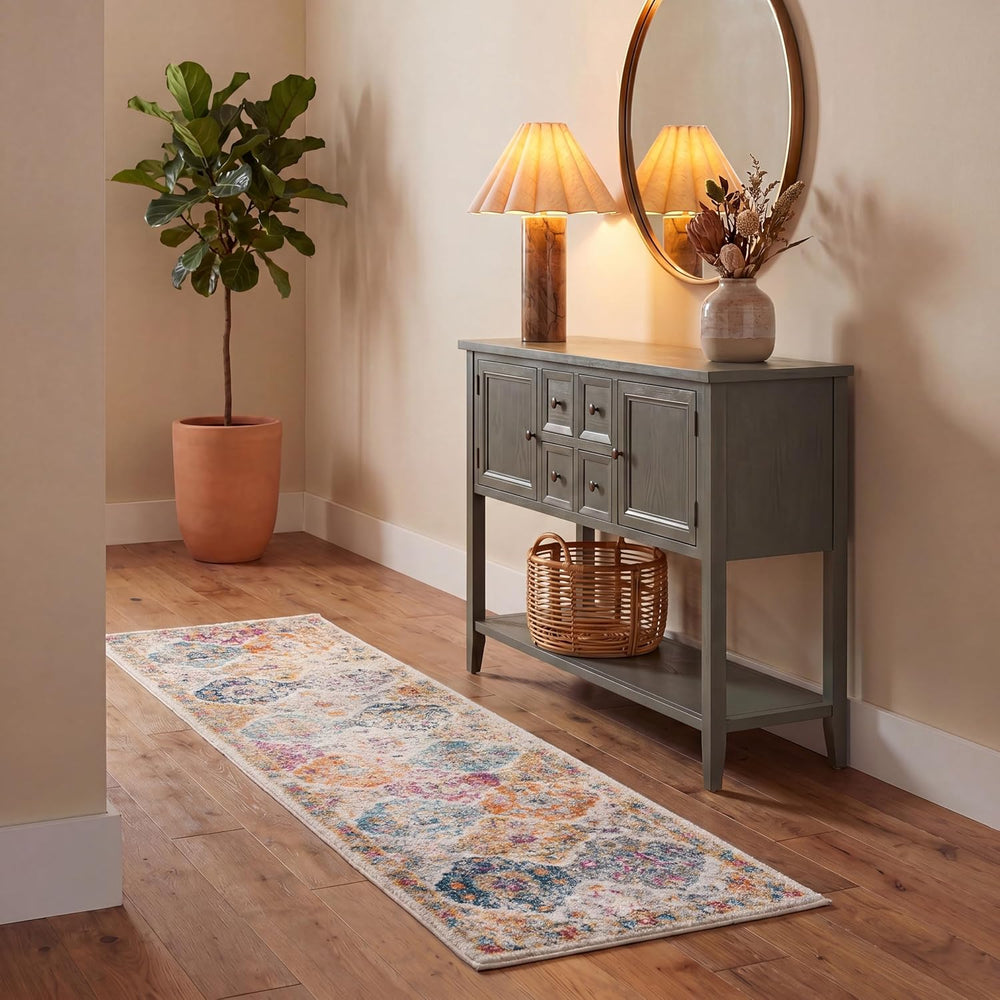 SAFAVIEH Madison Collection Runner Rug - 2'3" x 20', Cream &...